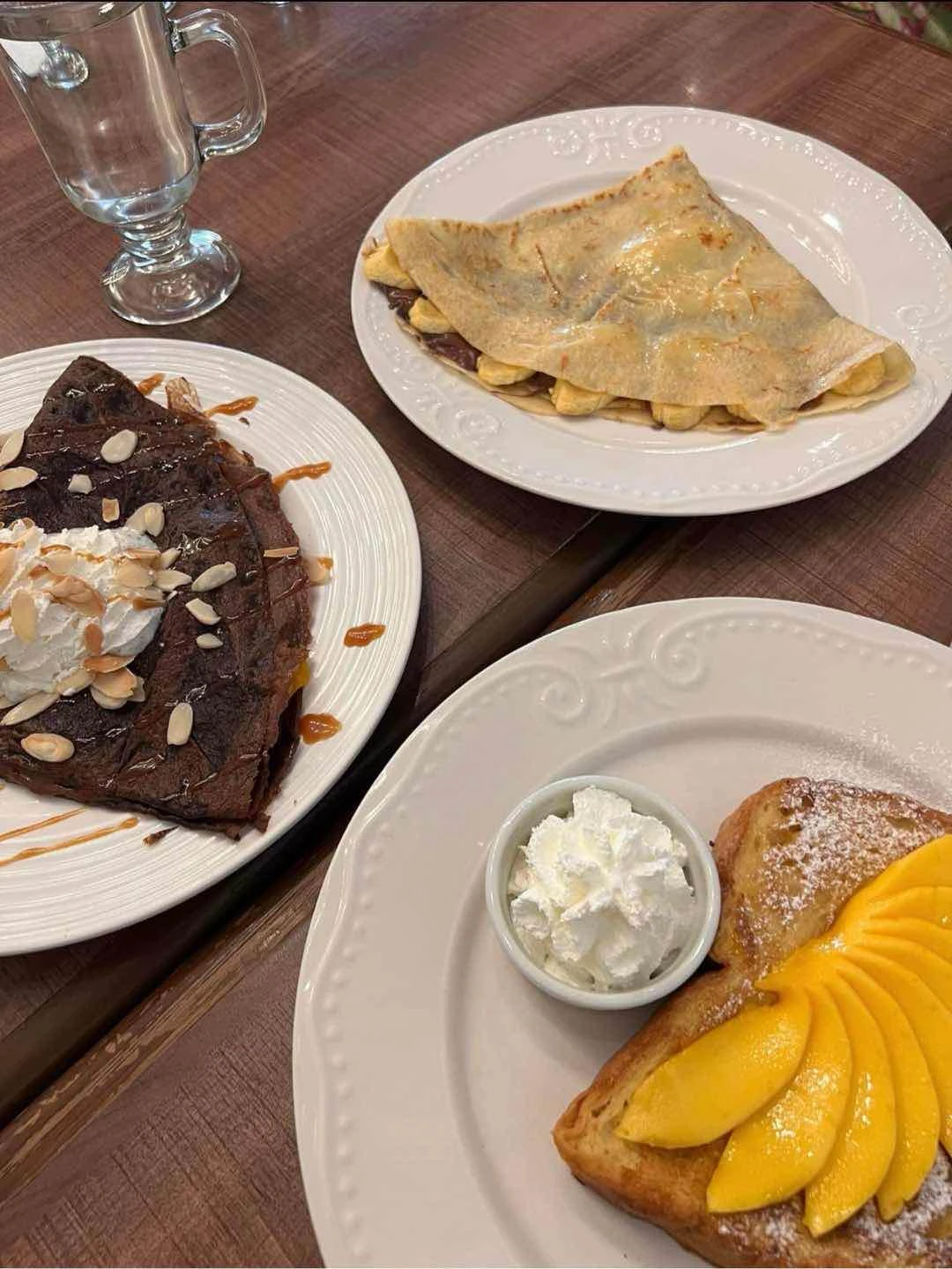 Mango Hazelnut Au Chocolat, Banana Nutella, Mango & Cream French Toast