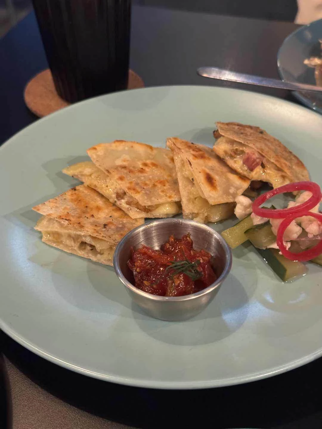 Raclette and Bacon Quesadilla