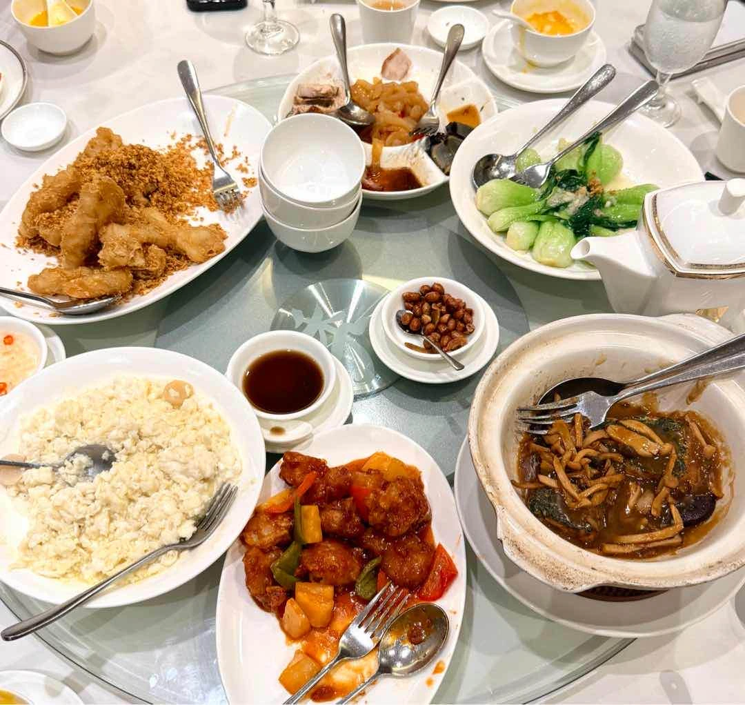 Crispy Squid, Crispy Pork Platter, Egg White Scallops