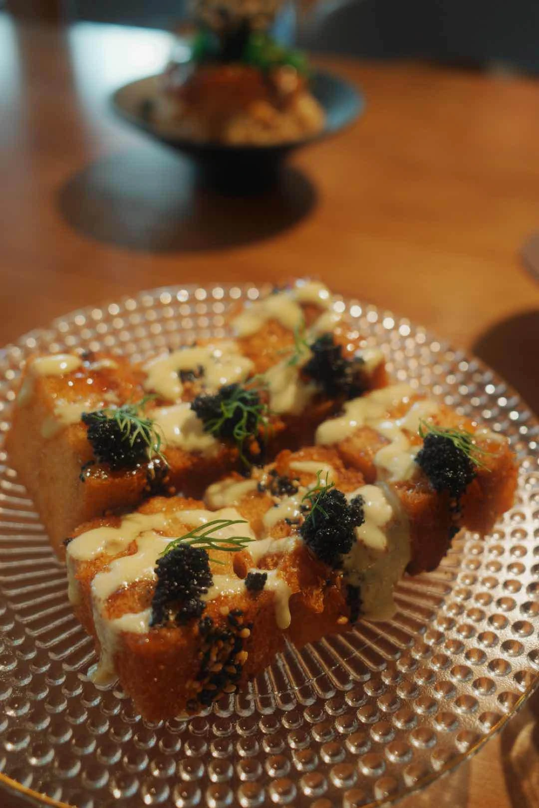scallop & prawn toast