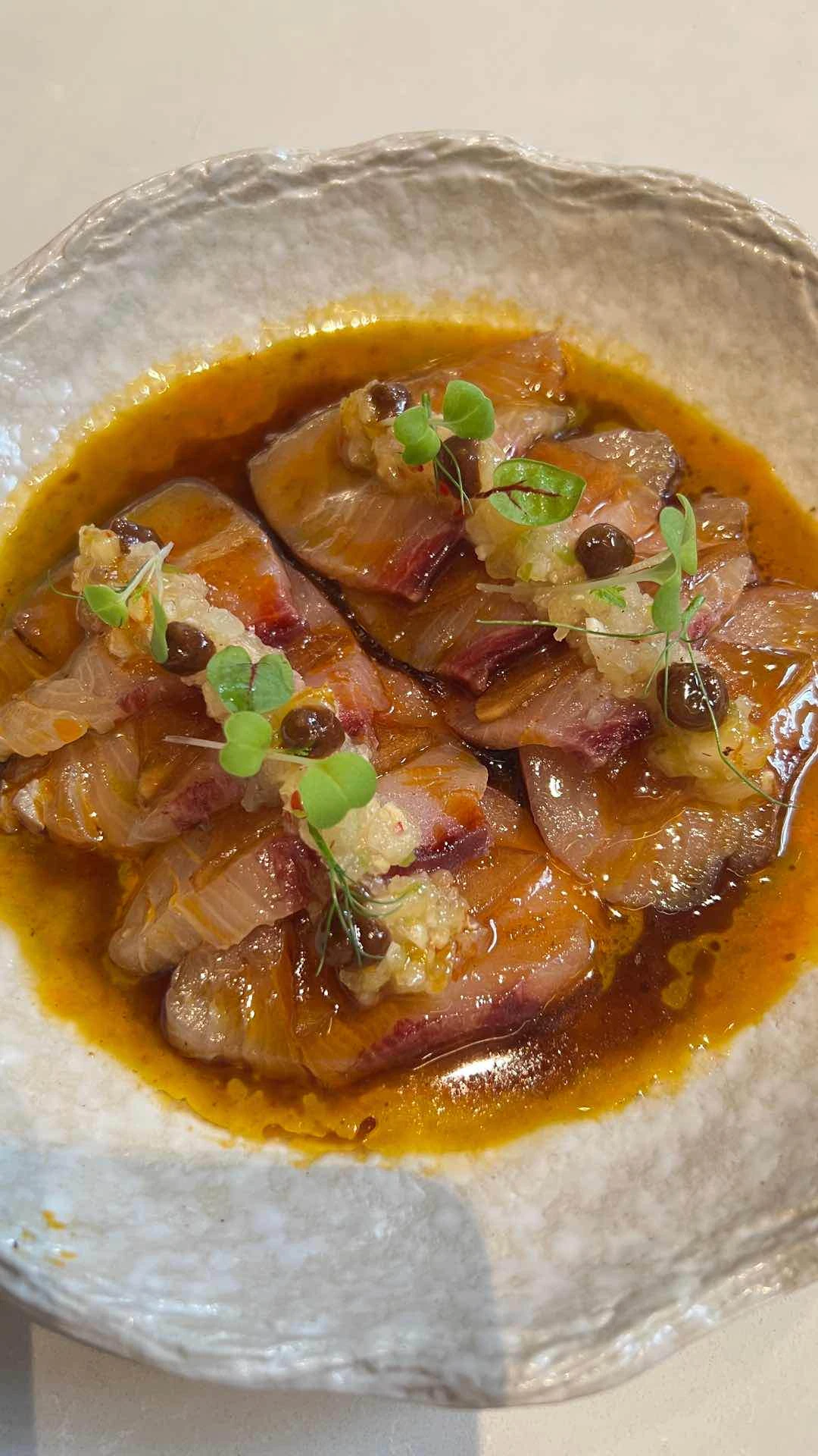 Starters: Hamachi Crudo