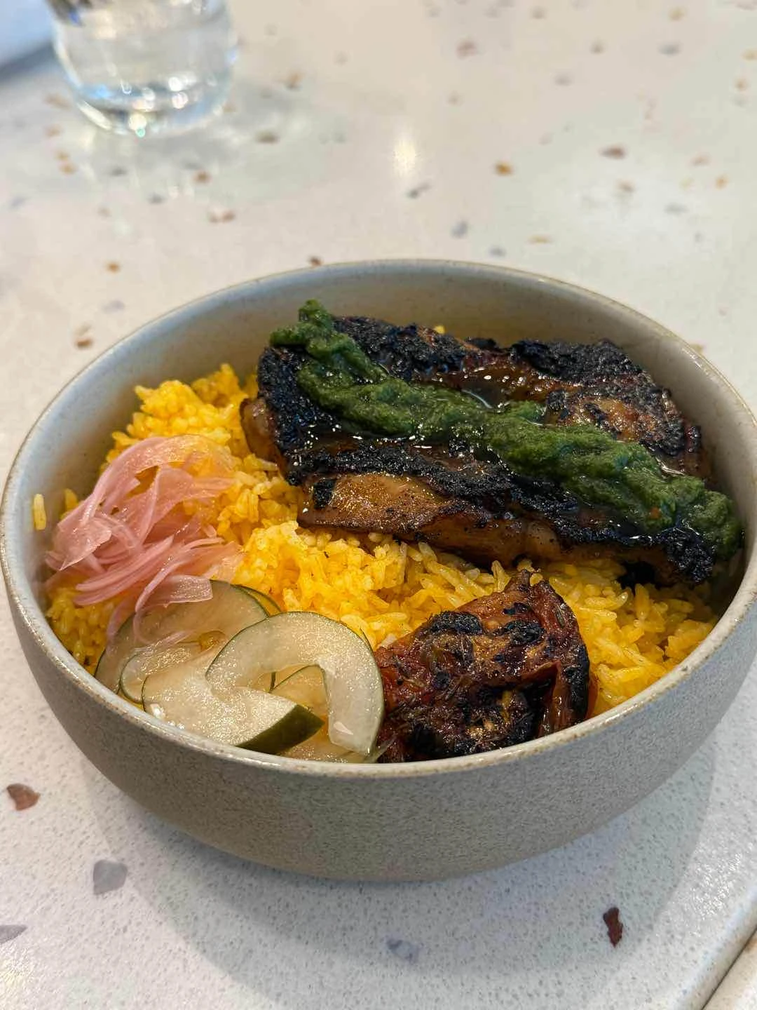 balsamic coffee pork belly of Bask Coffee + Kitchen