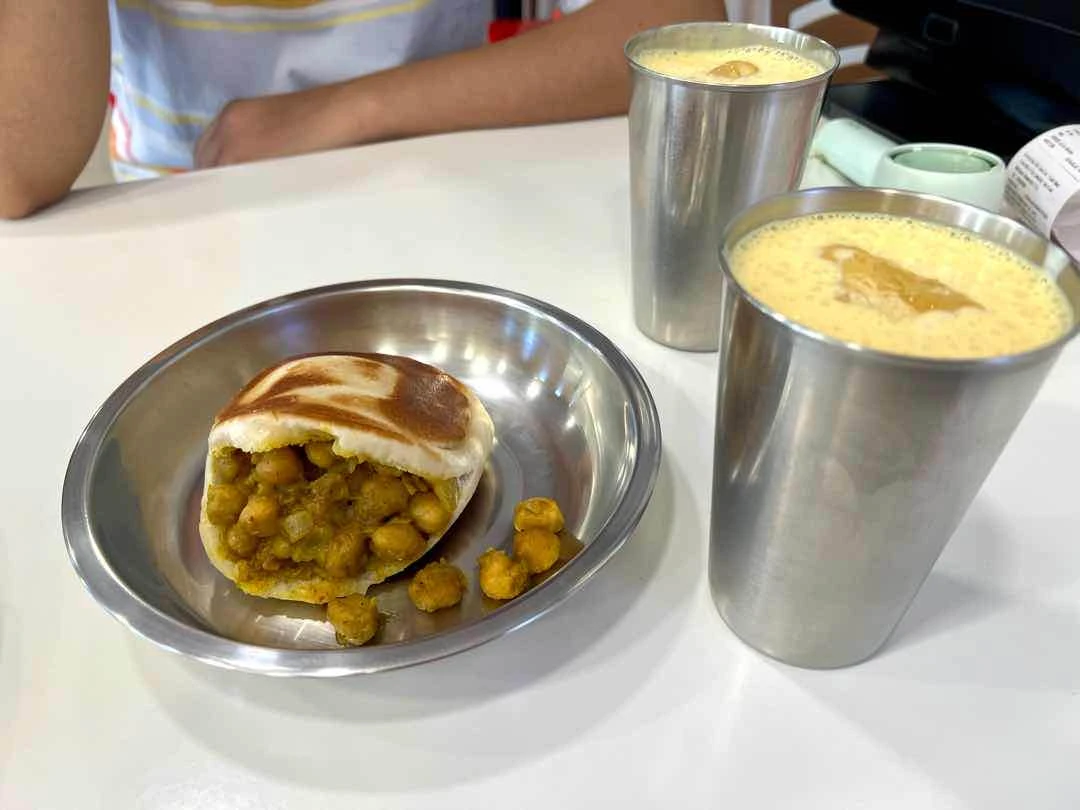 Mango Lassi + Kulche Chole