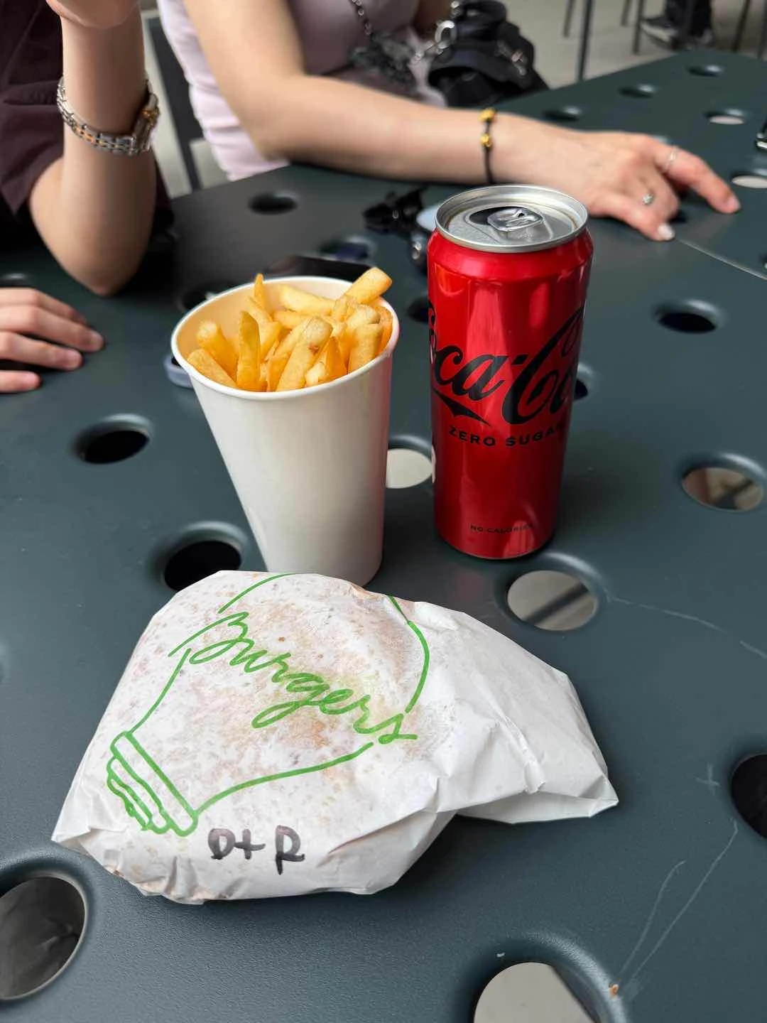 burger and fries and soda