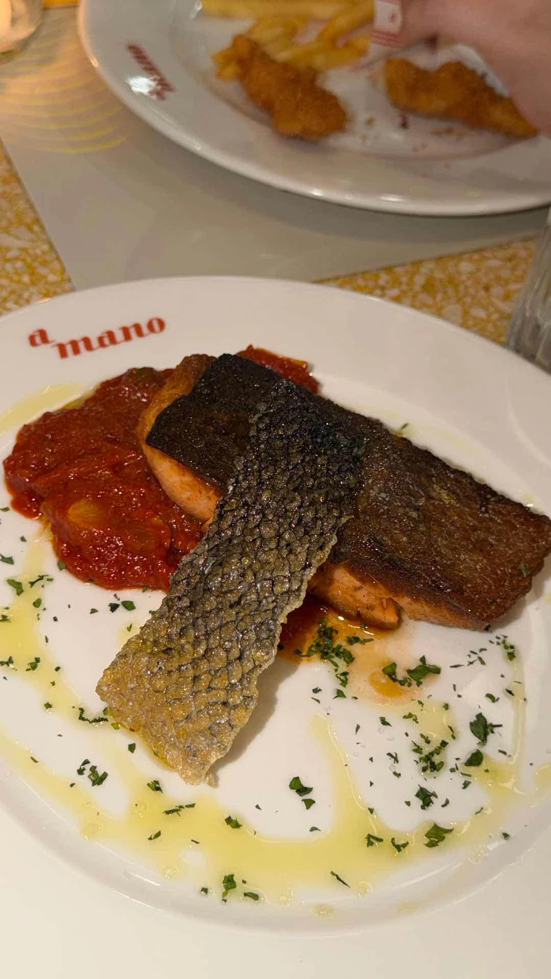 Seared Salmon Livornese