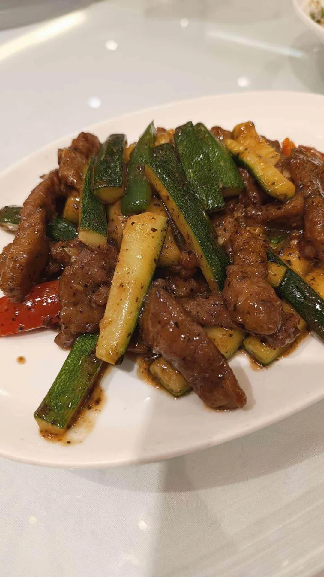 Beef and zucchini truffle