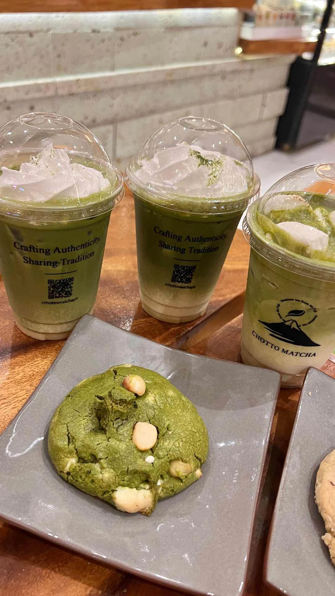 Local Matcha Latte and Matcha Cookie
