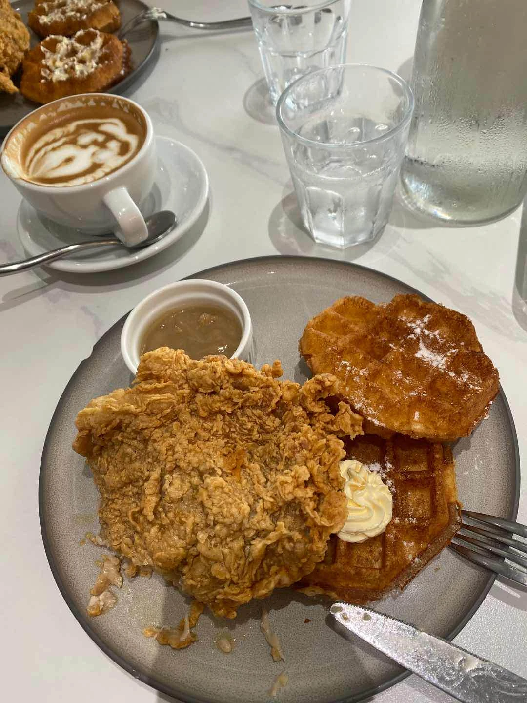 CHICKEN AND WAFFLES!!!! of Famous Country Waffles