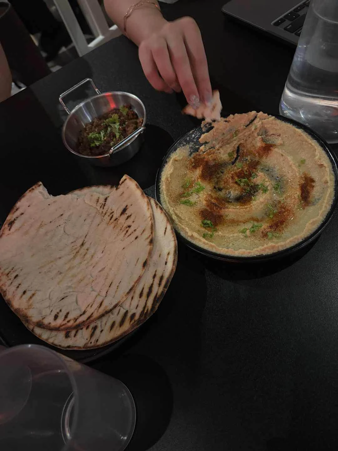 hummus and pita