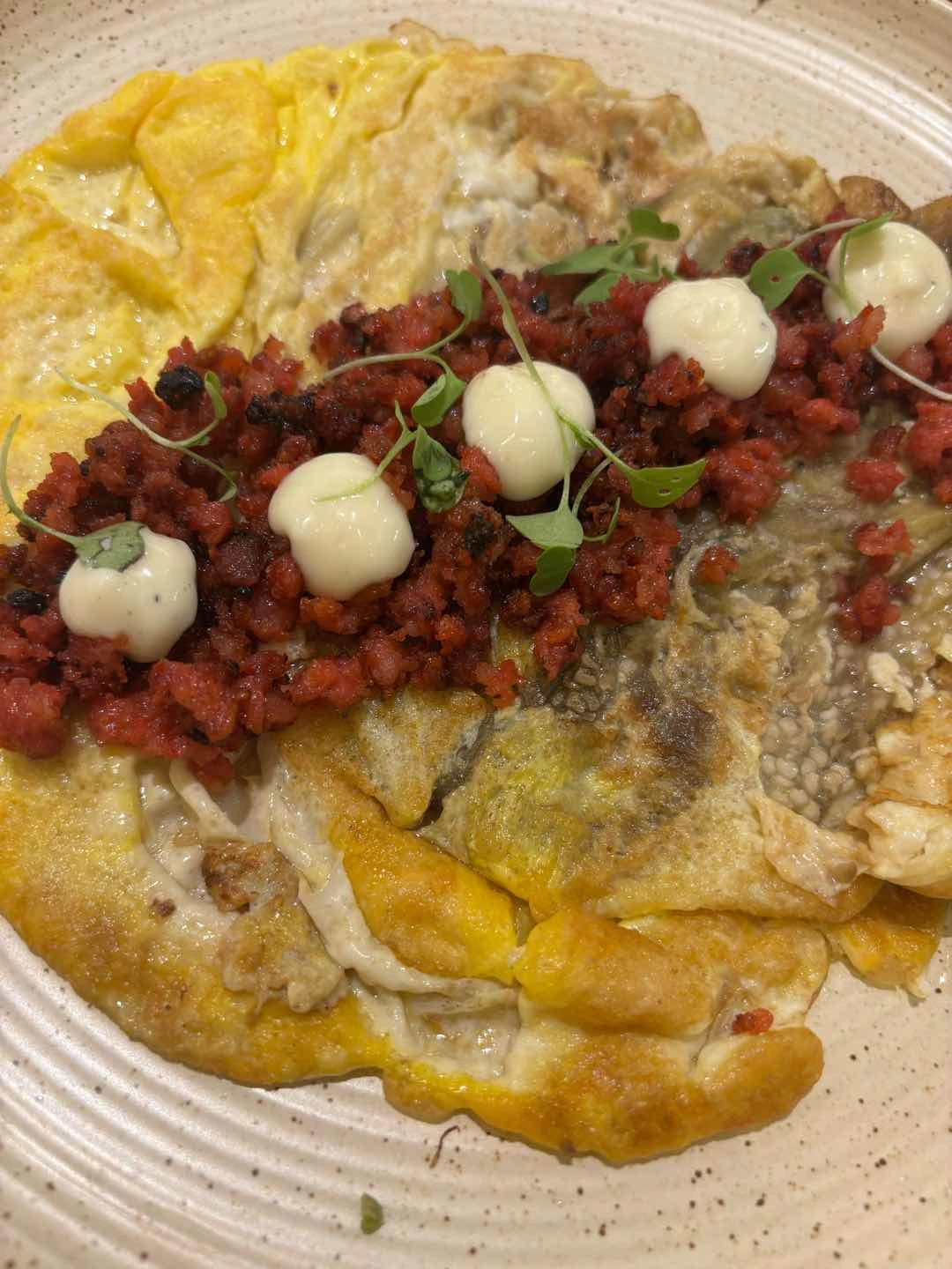 Tortang Talong with Longanisang Hubad