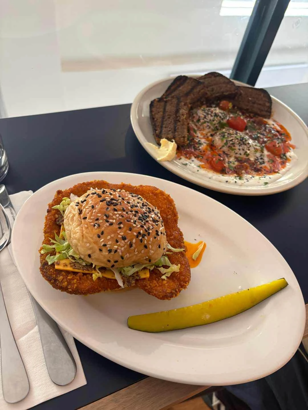 chicken burger, nduja