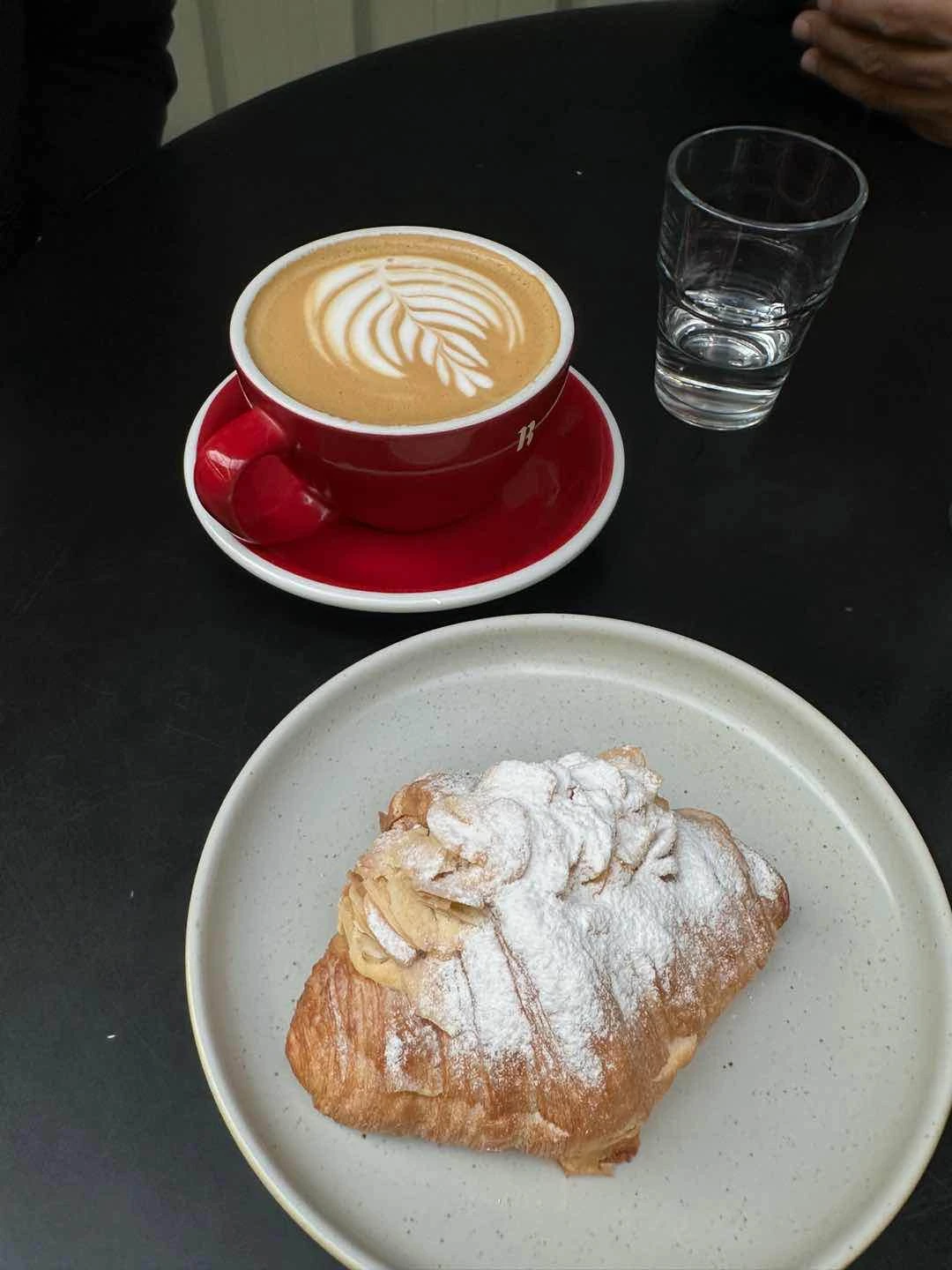 Twice baked croissant and Cappuccino 
