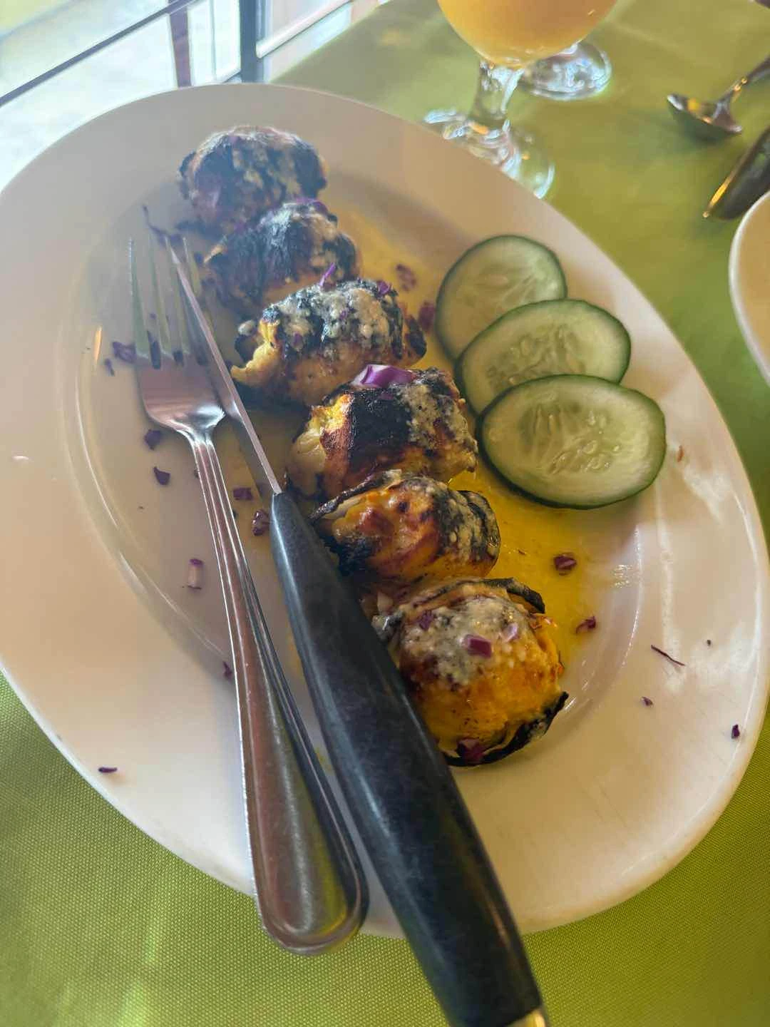 Stuffed chicken kabab