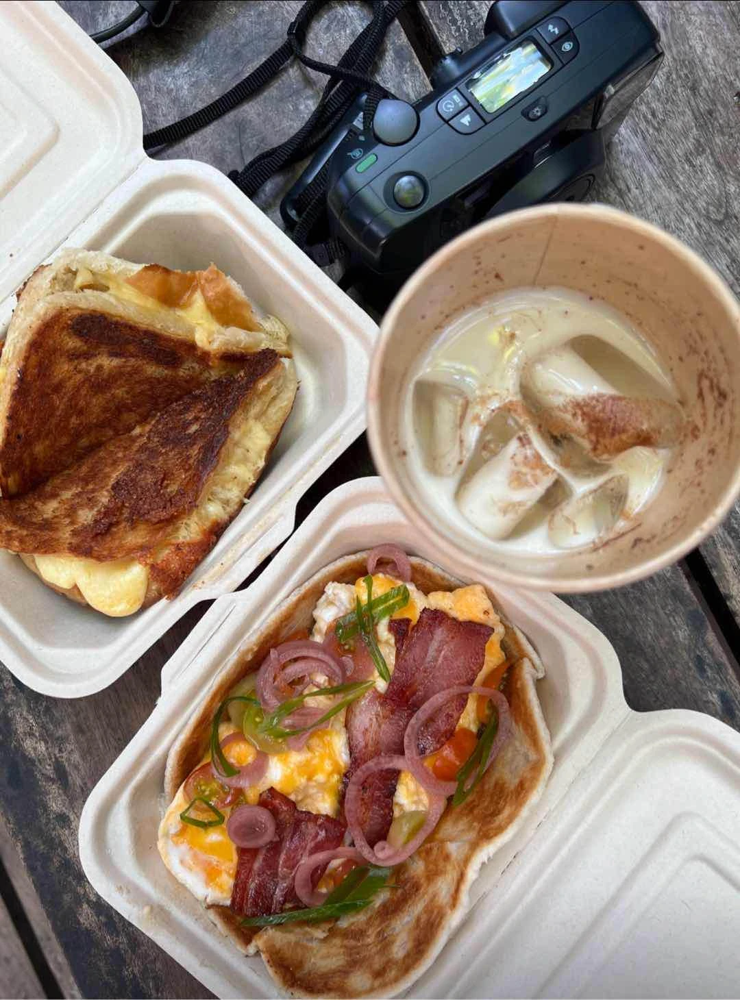 Horchata, Grilled Cheese Sandwich, Breakfast tapa Sandwich