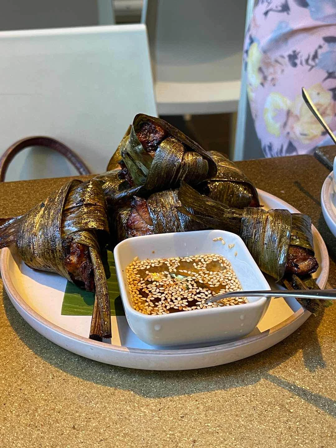 chicken pandan in leaves of People's Palace