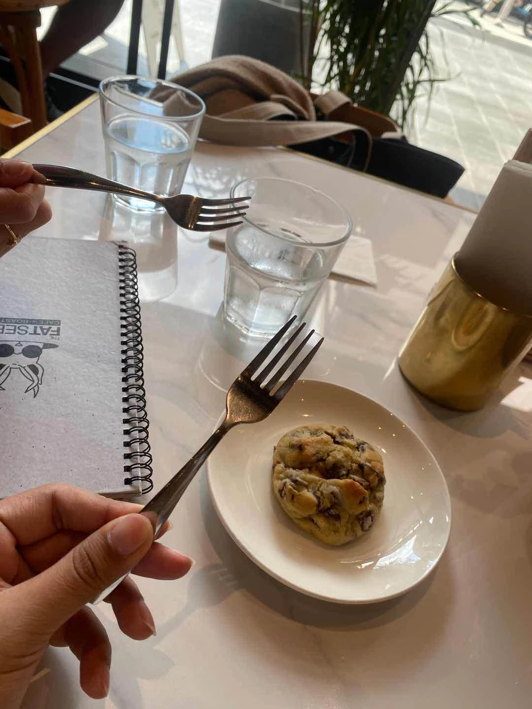 Chocolate chip cookie of The Fat Seed Cafe + Roastery One Ayala