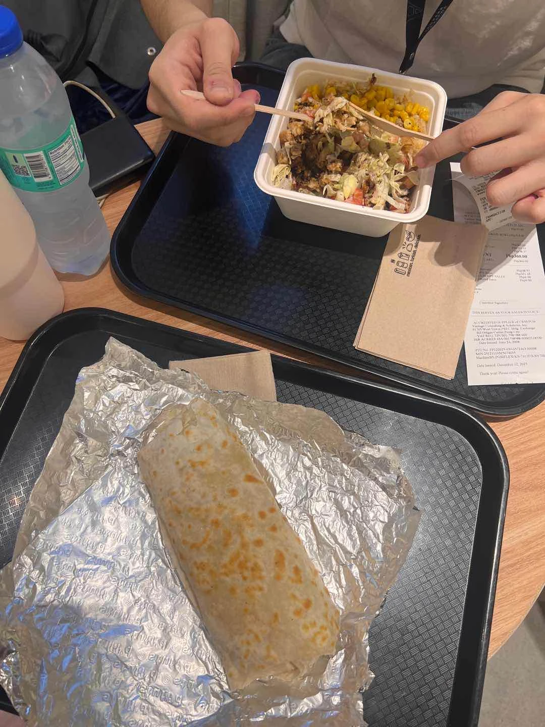 quesadilla and grain bowl