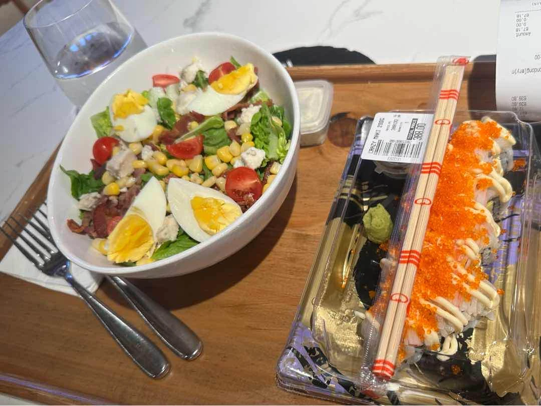 Cobb Salad & Crazy Kani Maki