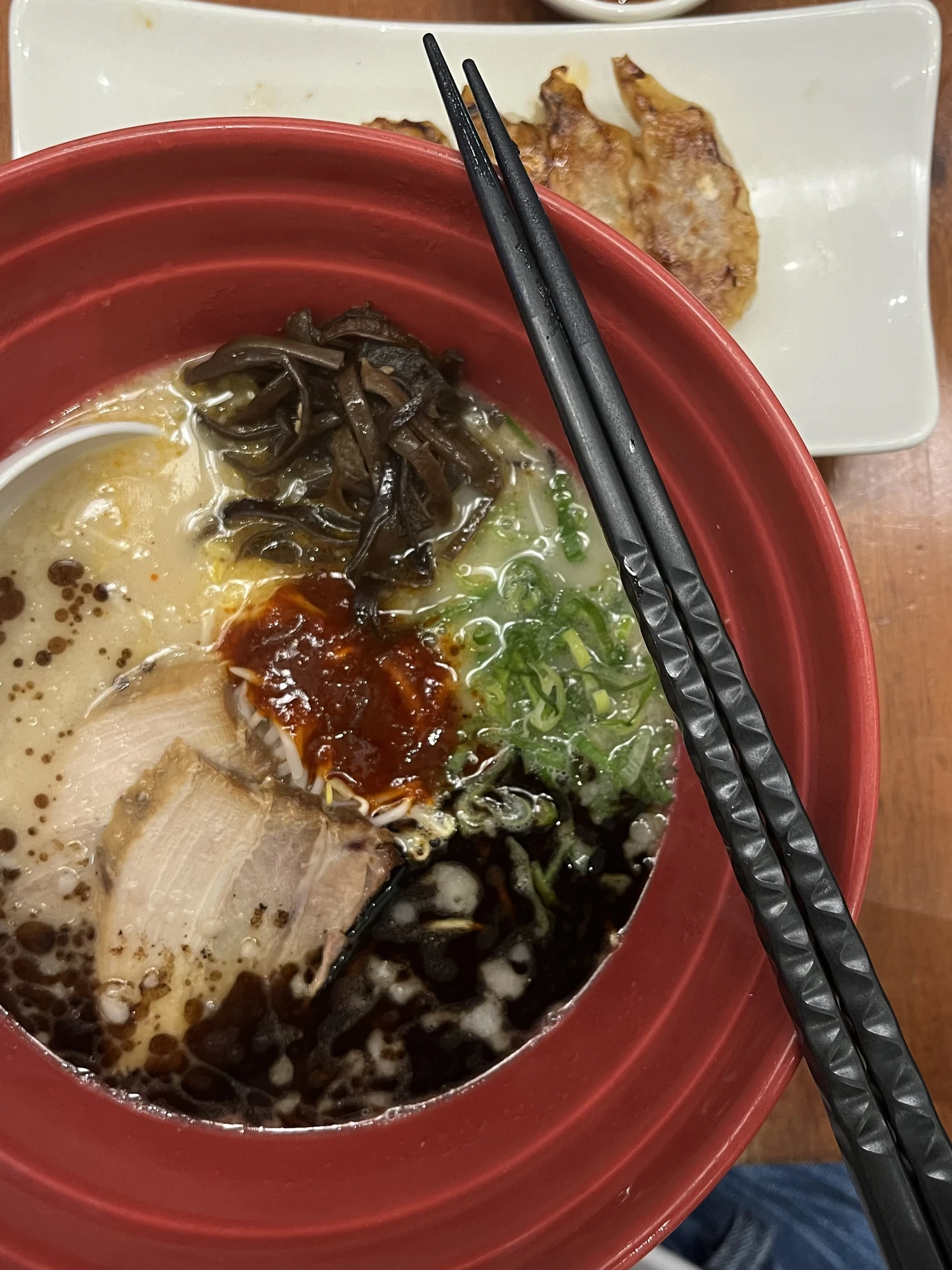 Akamaru Shinaji with Hakata Style Gyoza