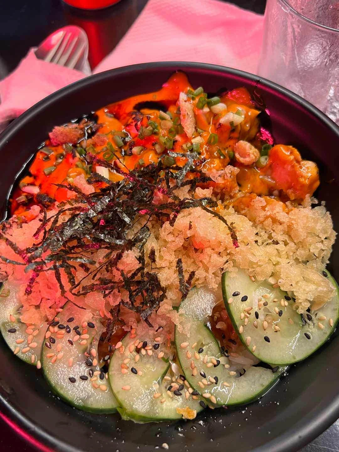 torched salmon bowl