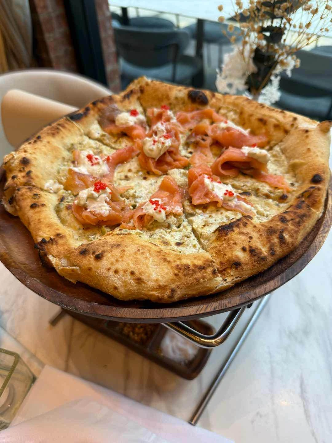 Smoked Salmon & Caviar Pizza