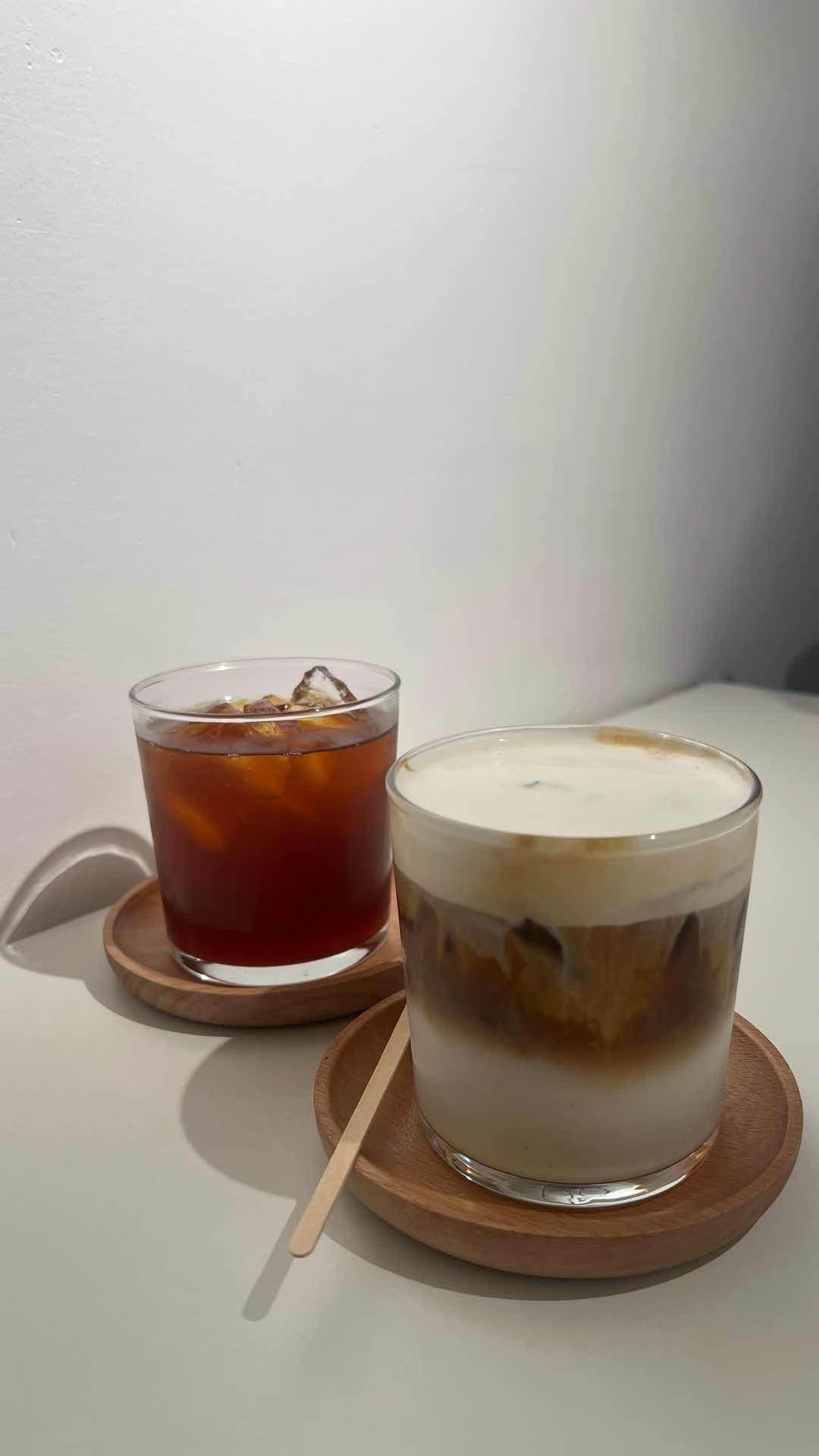 peach ice tea & sea salt cream latte