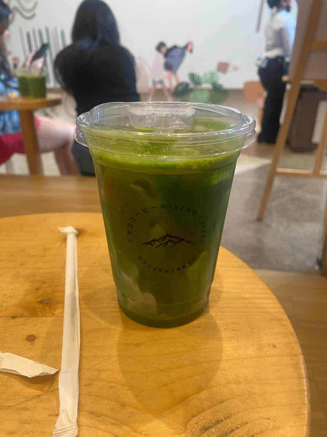Iced matcha latte sub oat milk