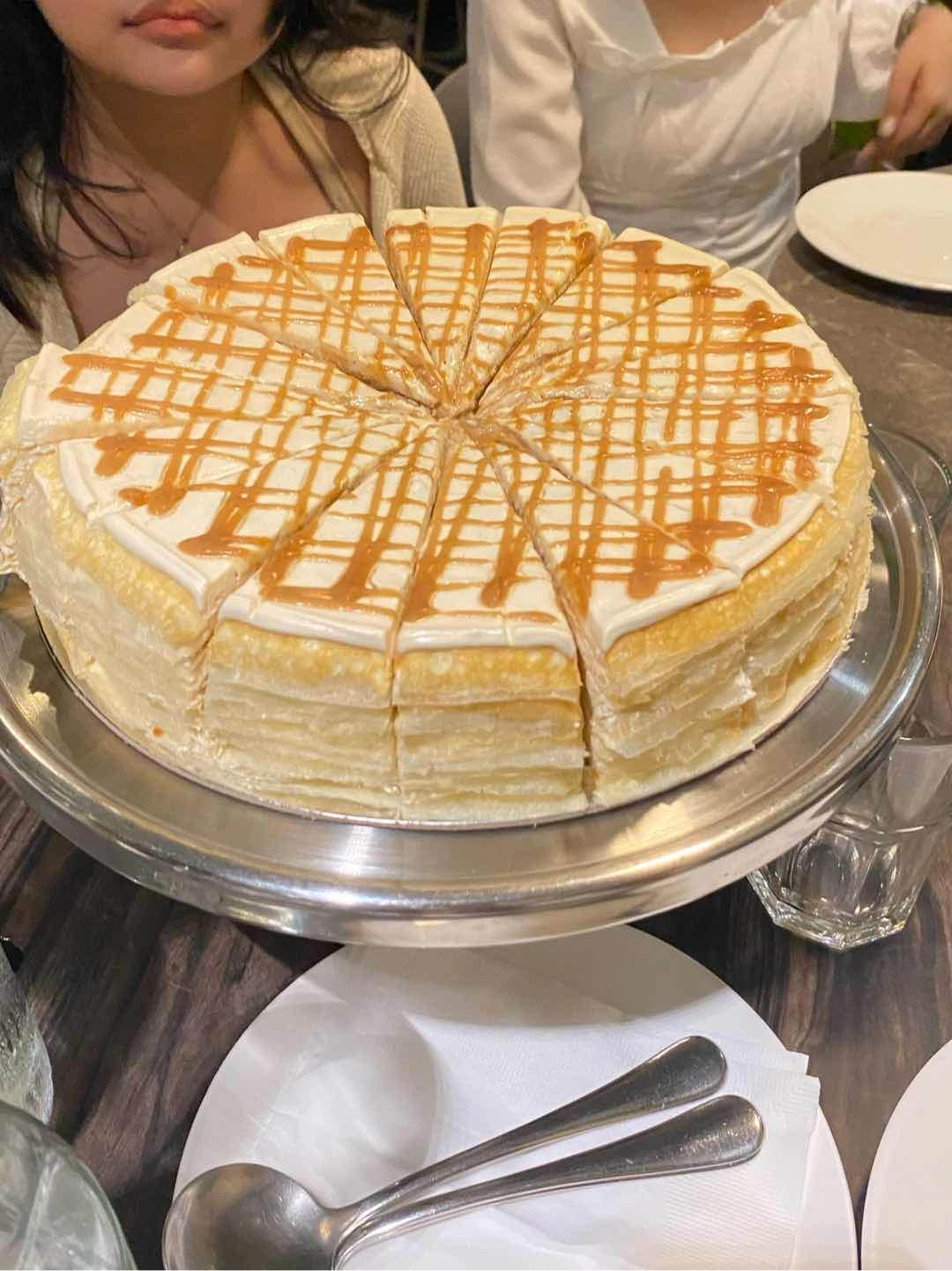salted caramel crepe cake