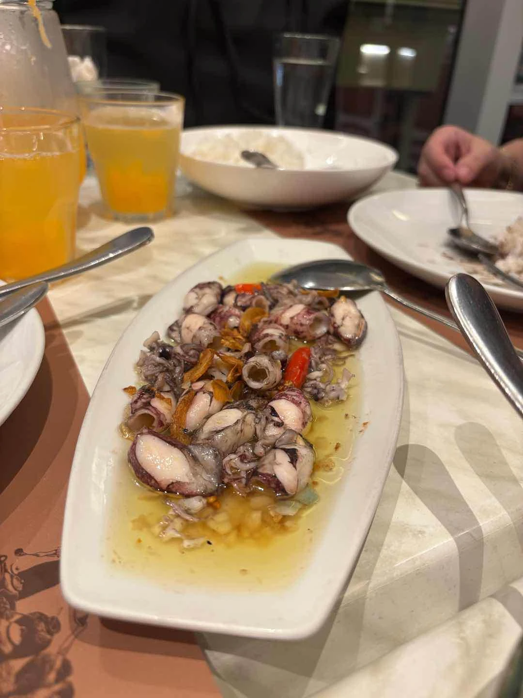 Baby Squid in Olive Oil