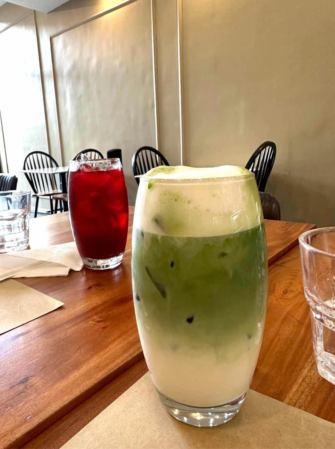 Strawberry Hibiscus & Matcha Latte