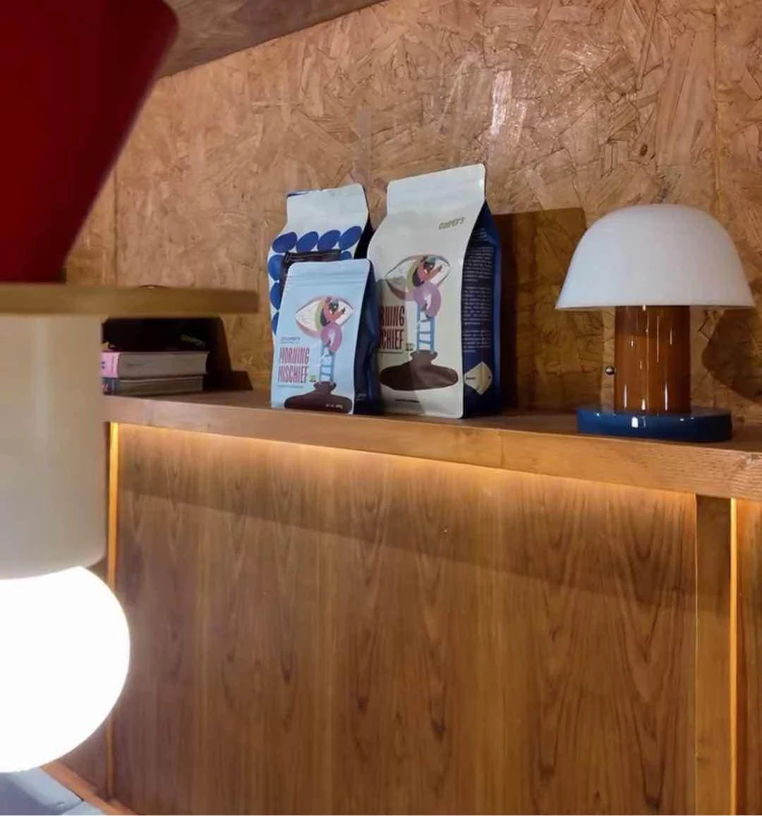 You can buy their own coffee beans