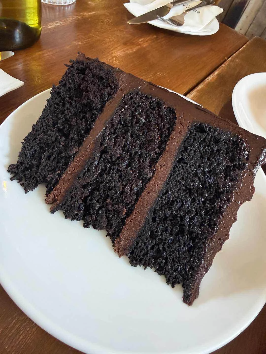 Belgian dark chocolate cake of Bungalow café & bakery