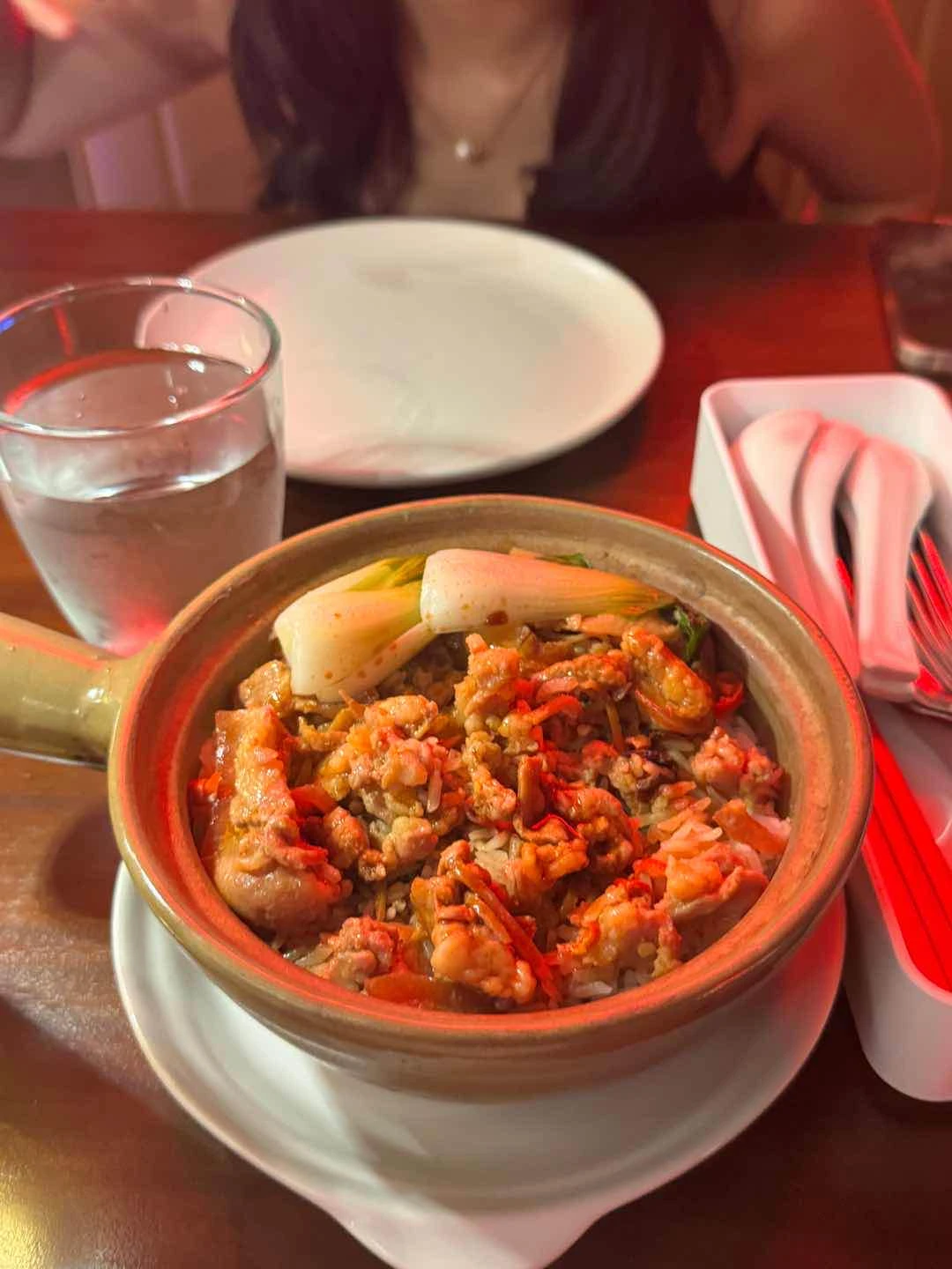 spicy pork belly claypot rice 