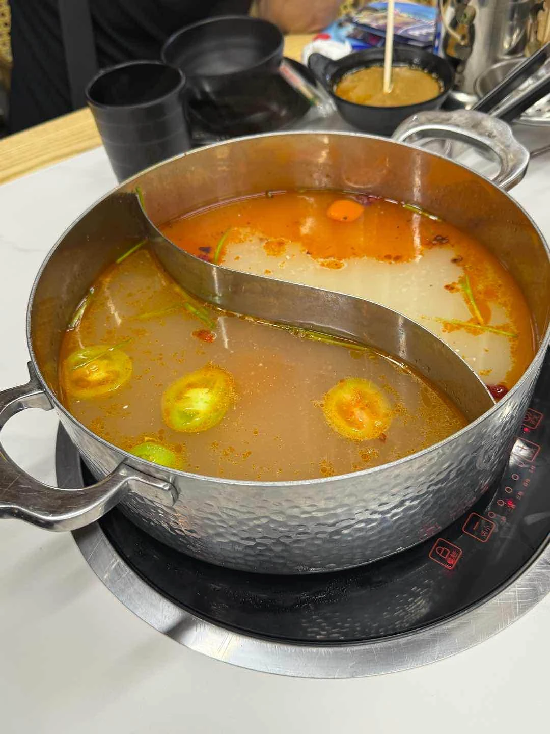 soup bases: tomato and mild spicy of Jiang Nan SM East Ortigas