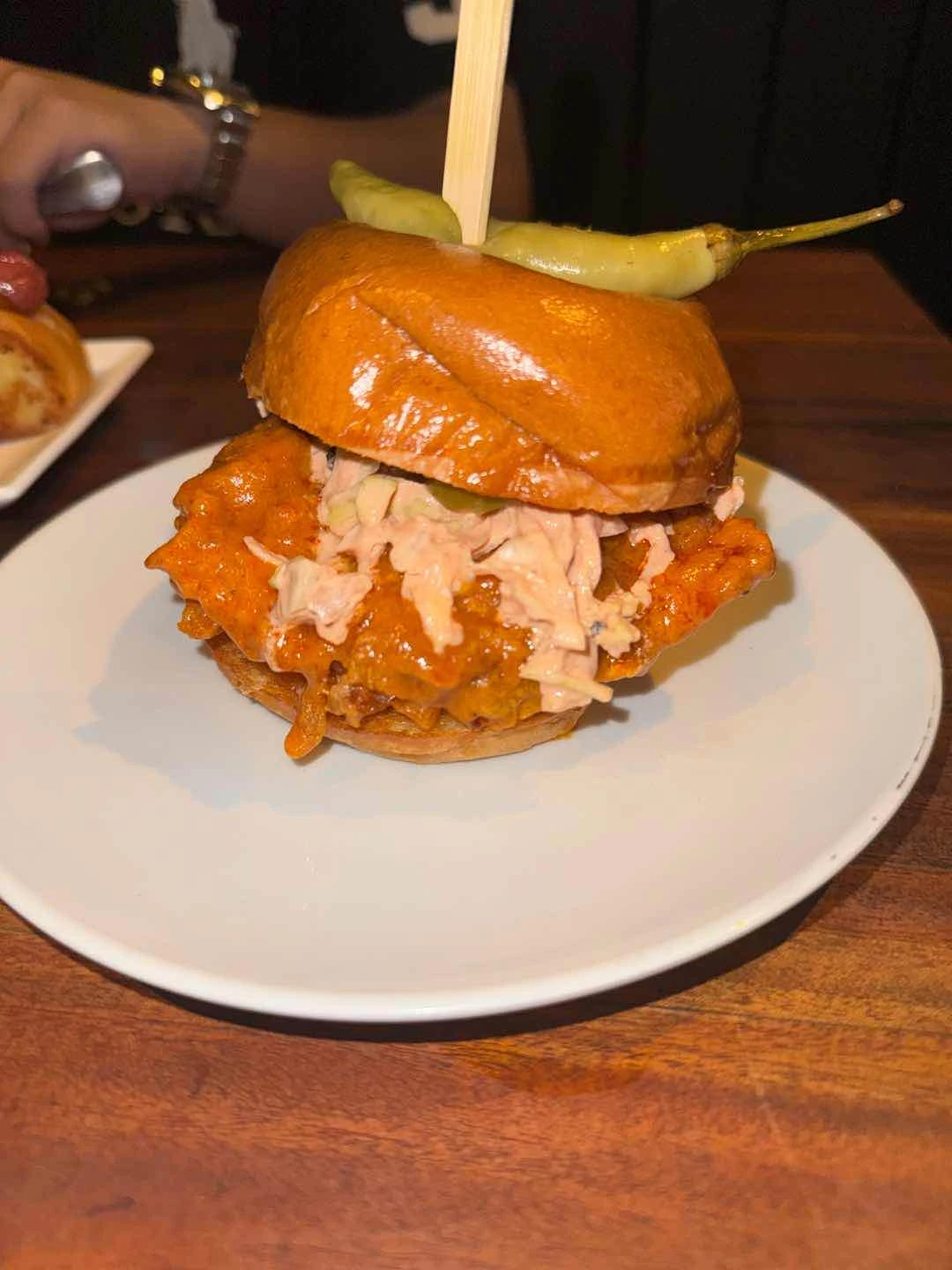 Fried chicken burger