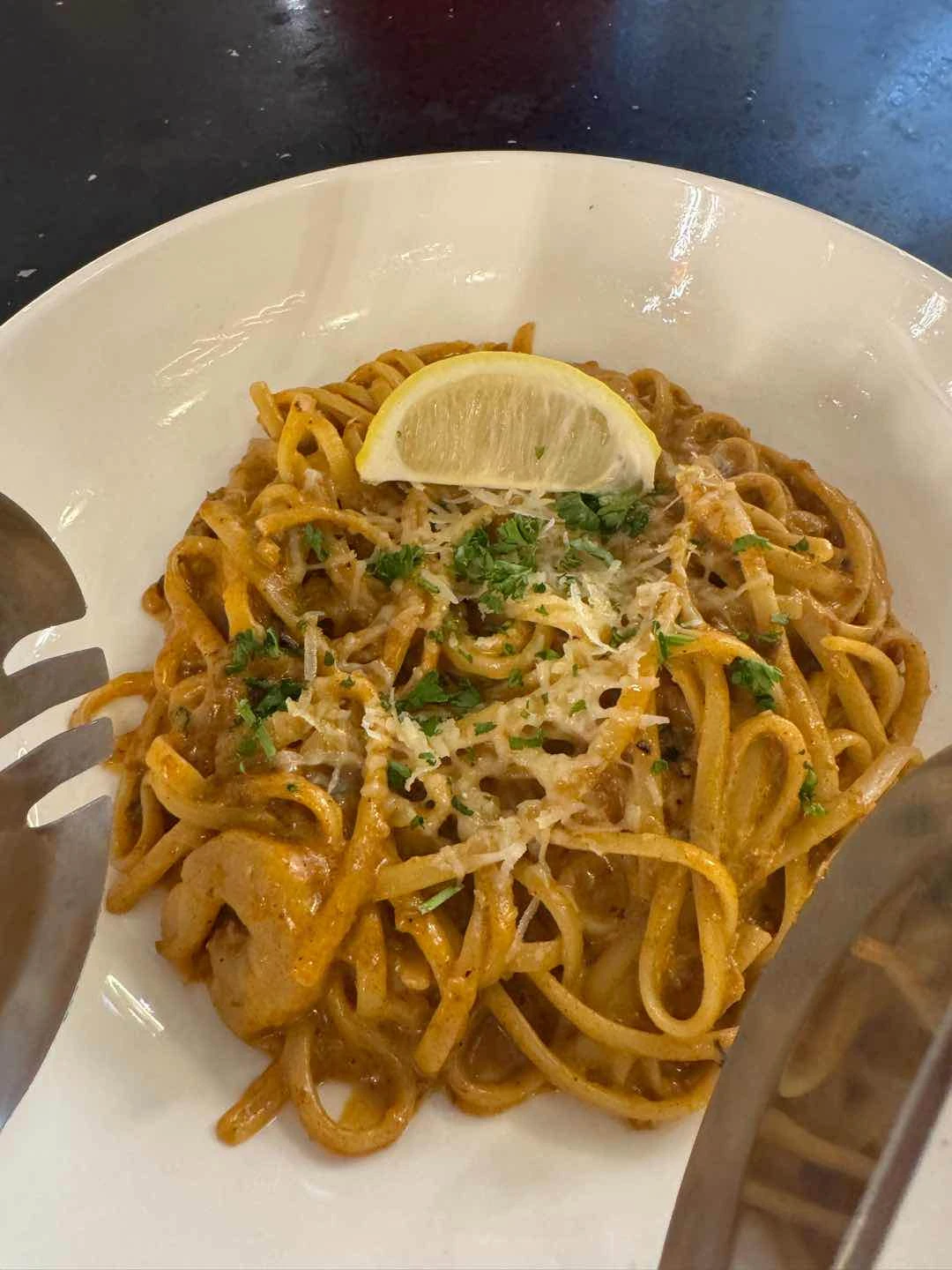 Creamy aligue pasta of Gianetto Parqal