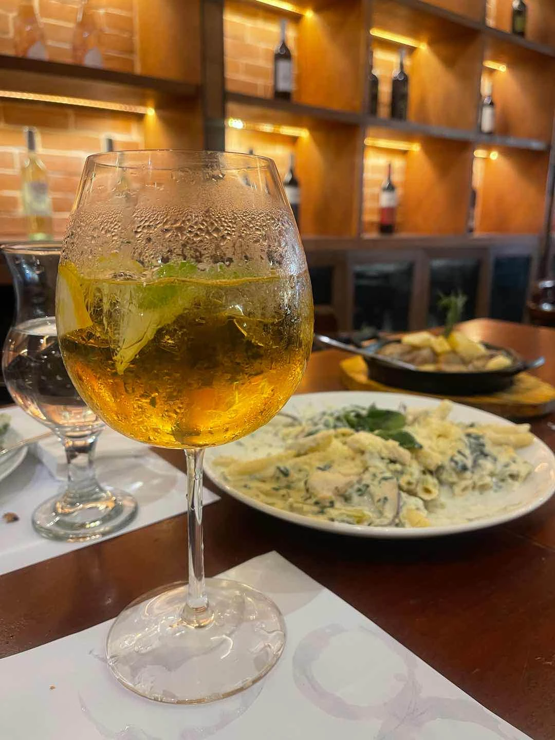 Loved the pasta but their sangria blanco is a no