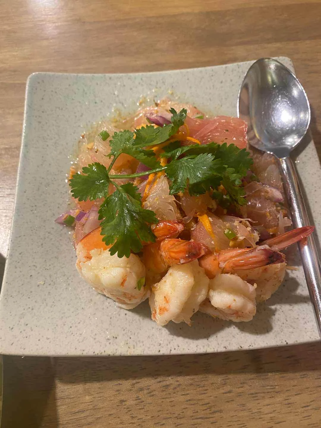 Pomelo salad with shrimp