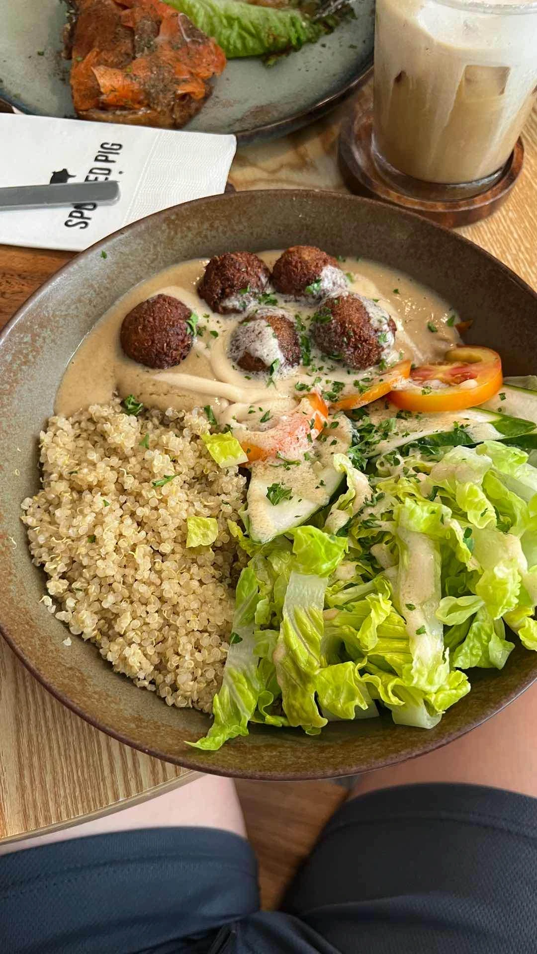 Falafel with quinoa  of Spotted Pig