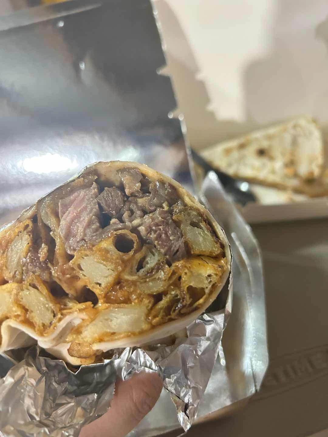 Steak and Fries burrito