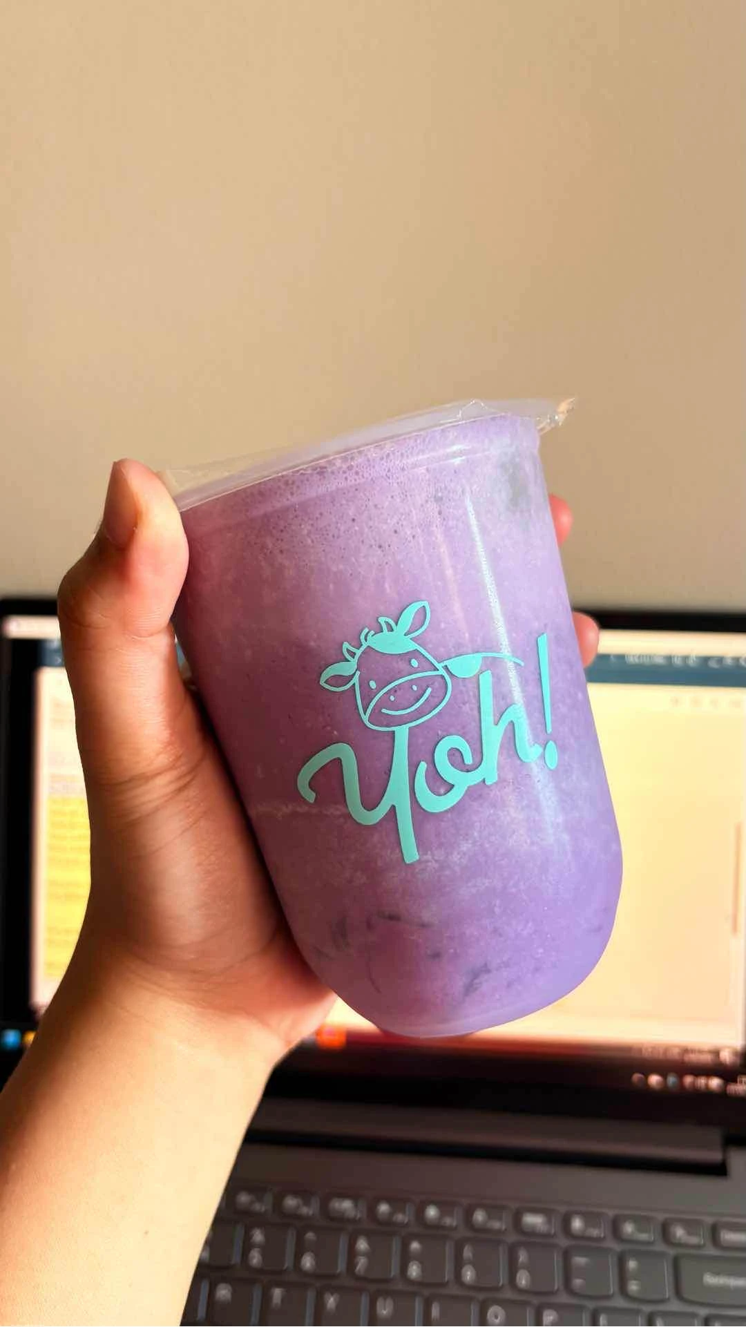 Purple Yam Yogurt Drink with Nata
