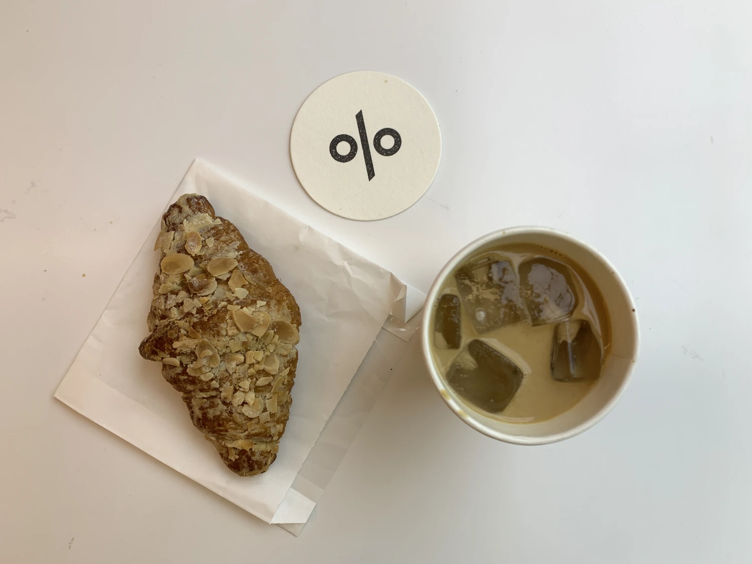 Almond Croissant & Spanish Latte