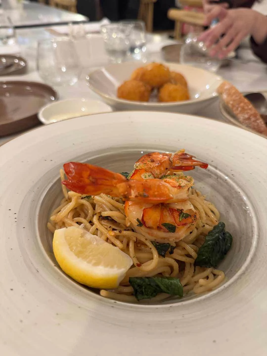 lemon and prawns