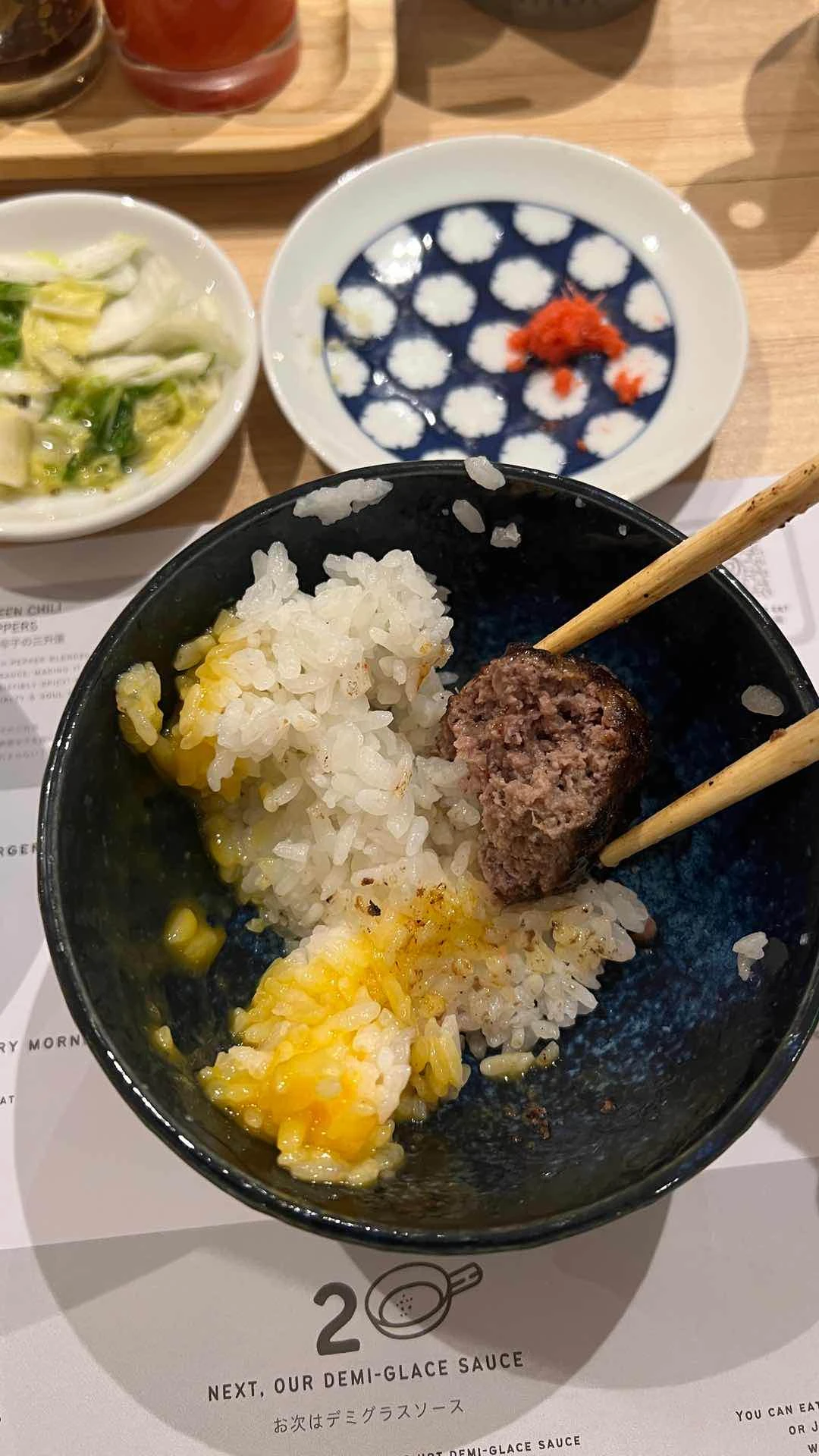 Egg yolk with the hamburg is amazing