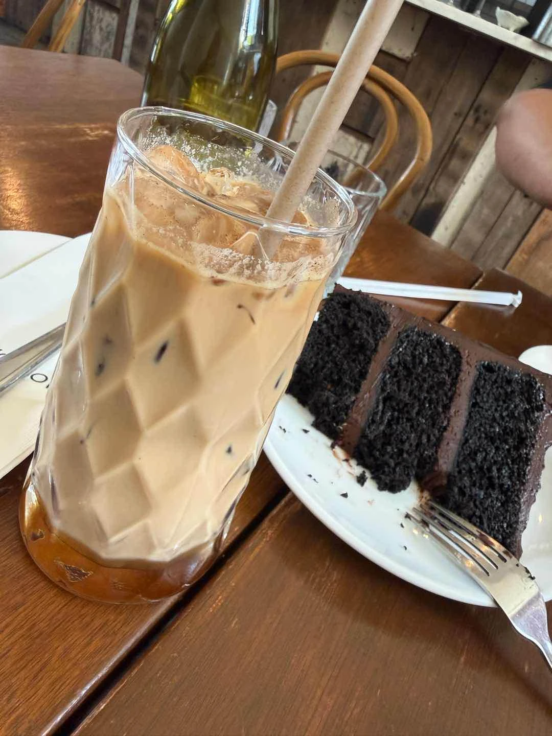 Sliced pumpking latte