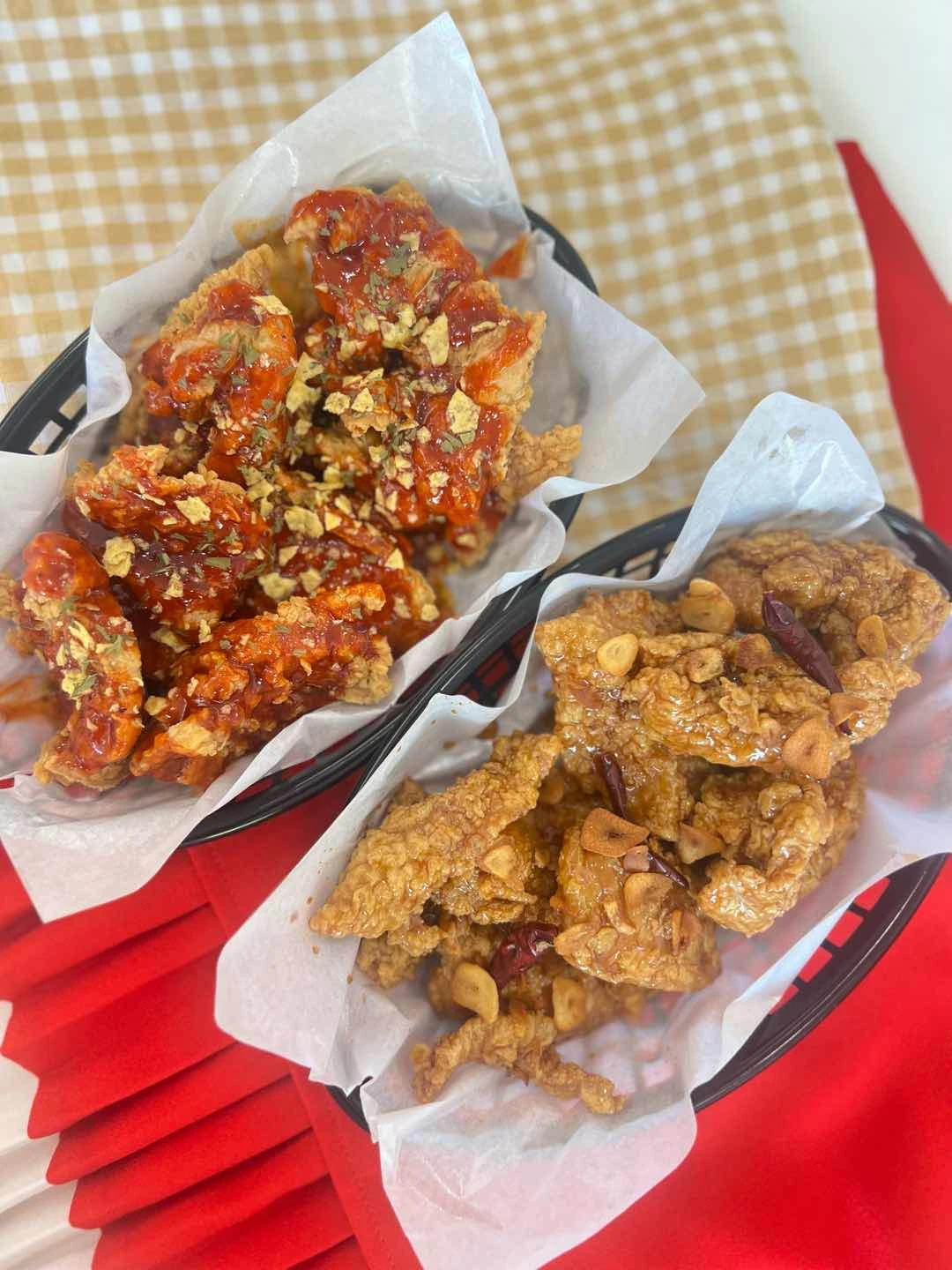 Yangneyon chicken and soy garlic chicken