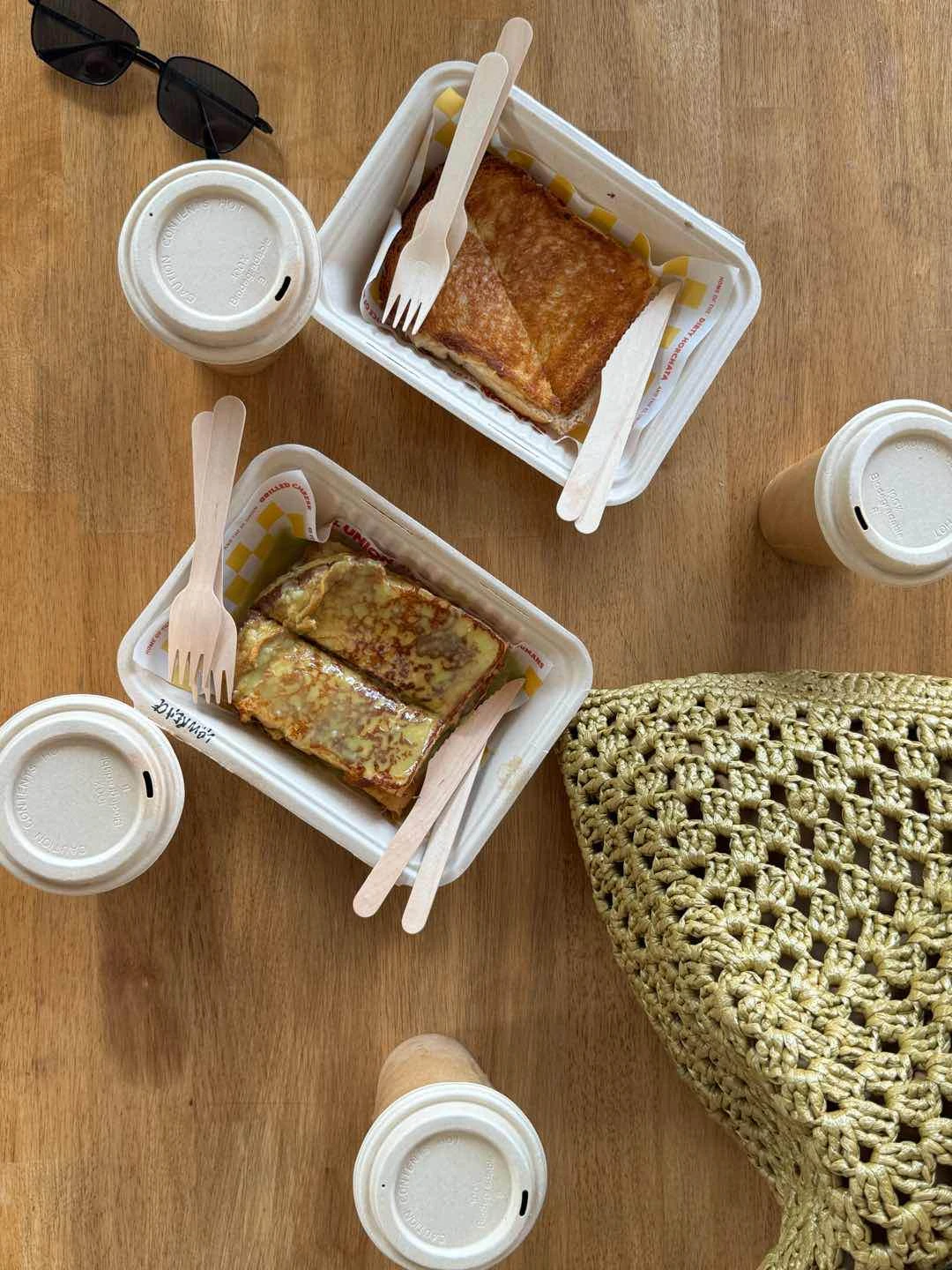 Grilled cheese, french toast, dirty horchata