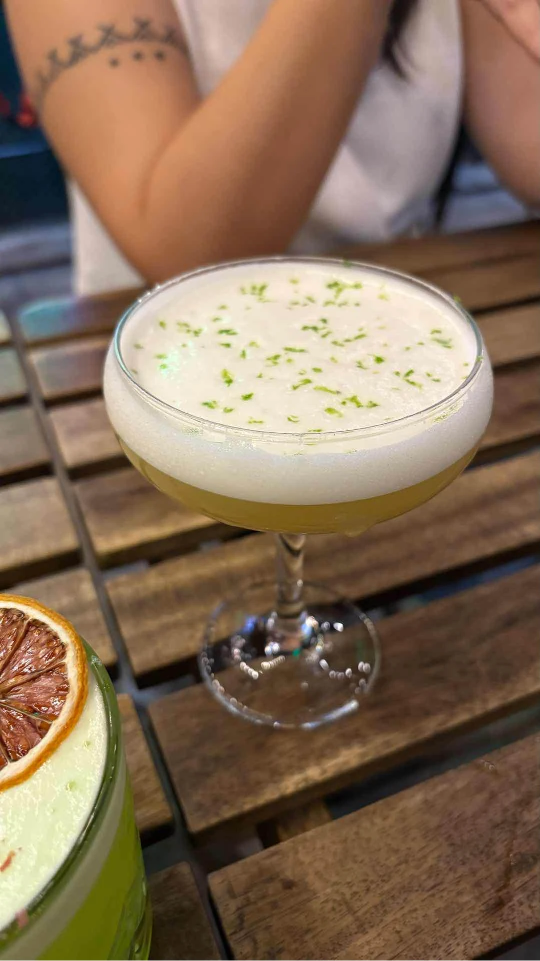 Tanqueray 10 with passion fruit juice and something (bartender customized this for us) 9/10