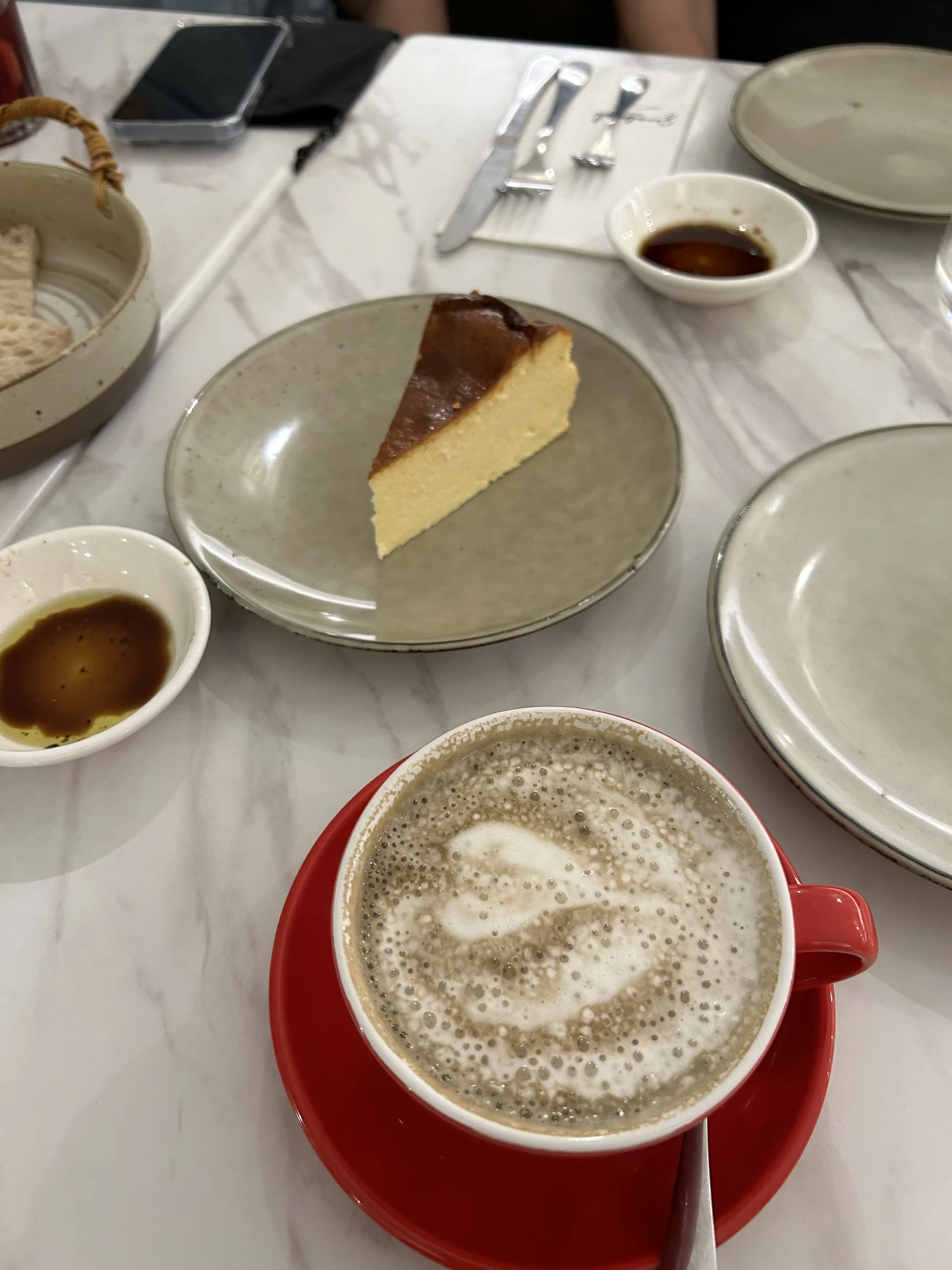 Basque Burnt Cheesecake & Ube Latte