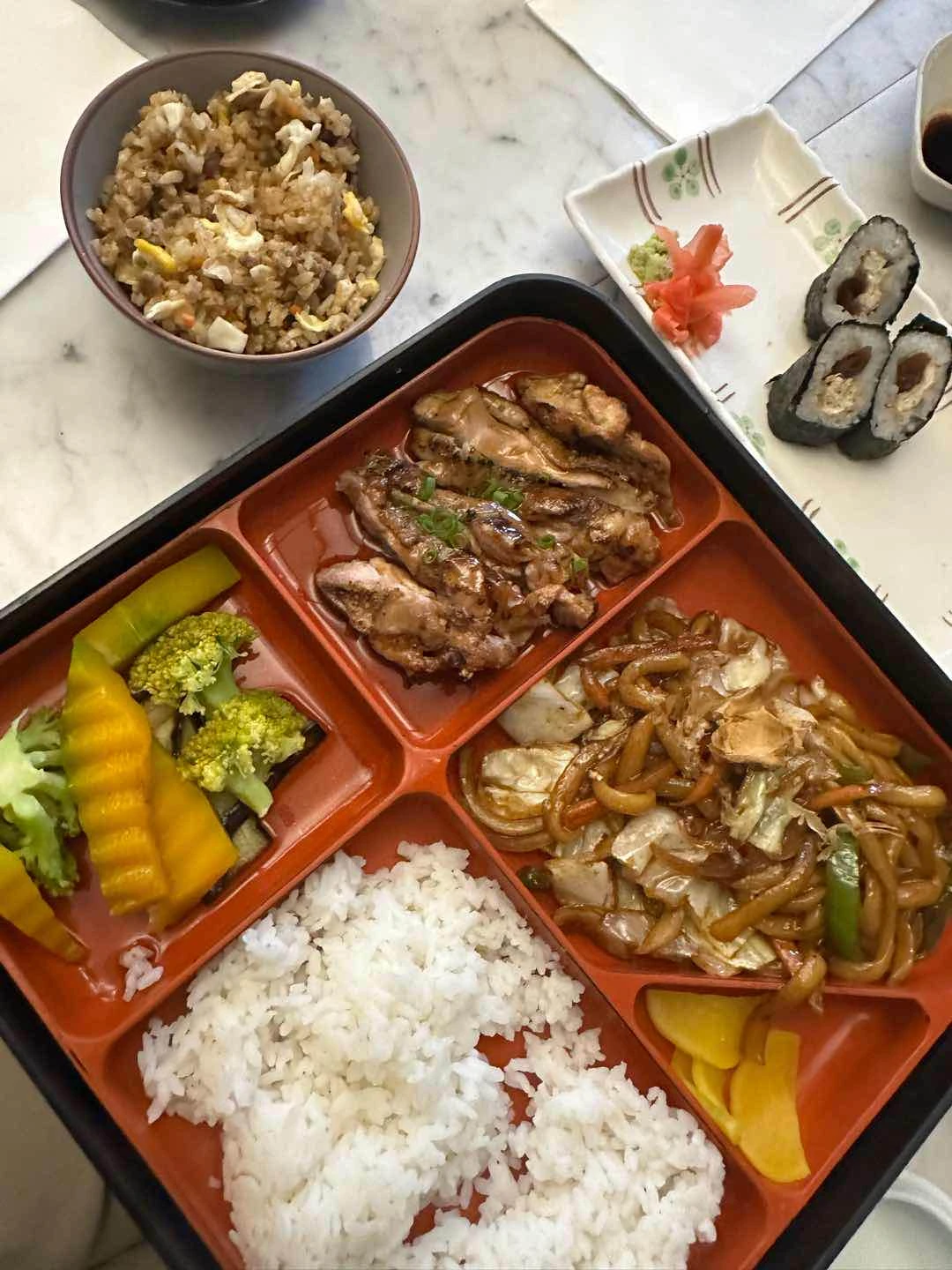 Chicken Teriyaki Bento, Wagyu Fried Rice